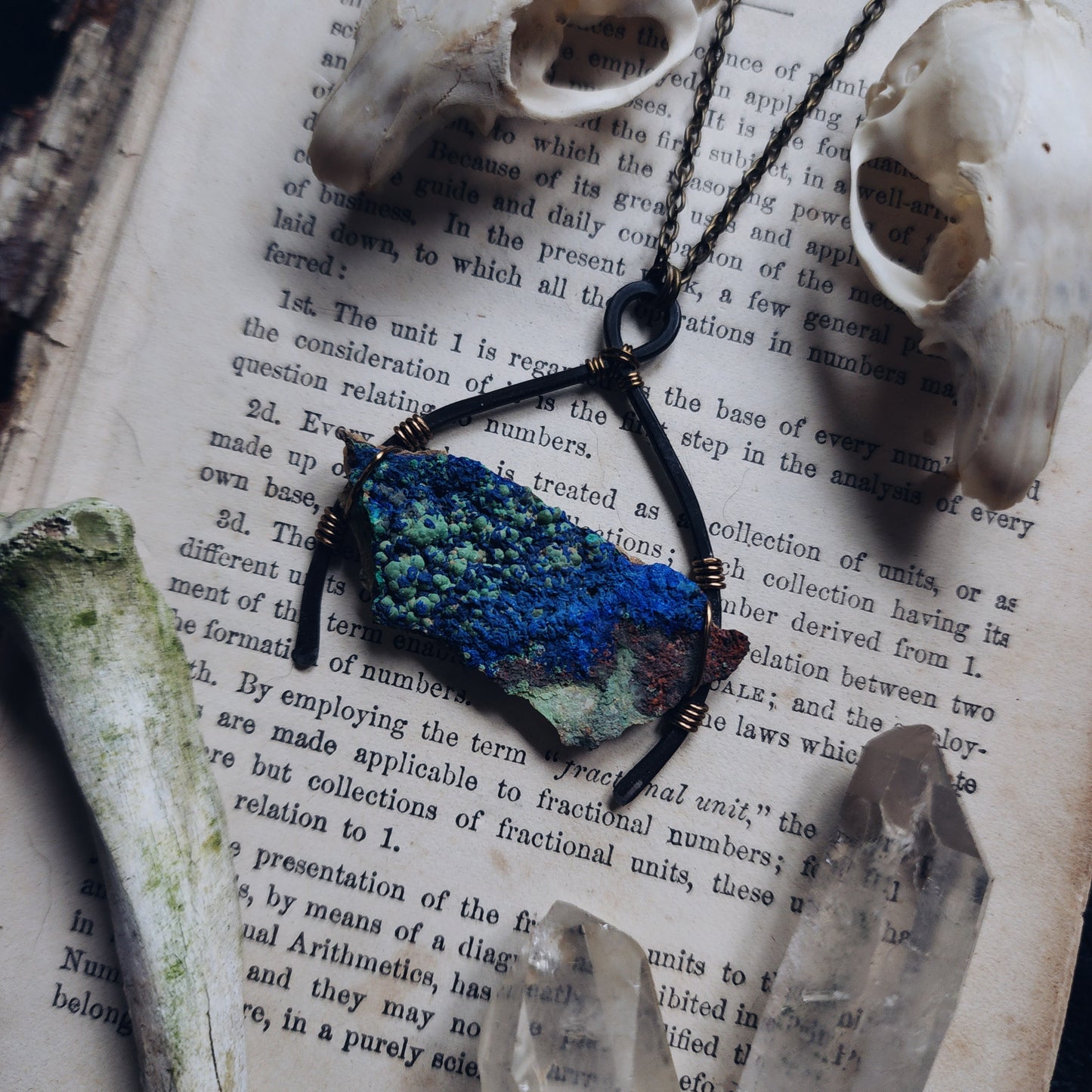 Malachite azurite necklace